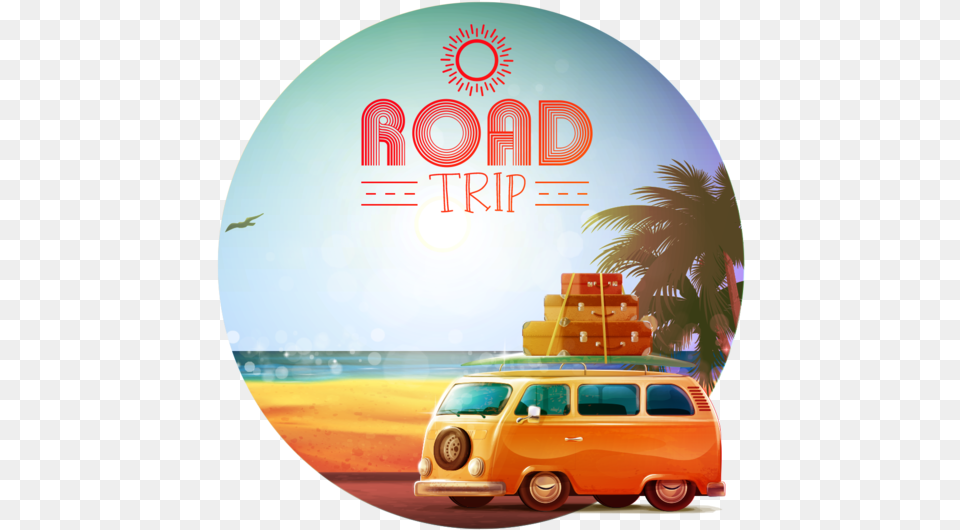 Road Trip Vector Graphics, Car, Transportation, Vehicle, Disk Png Image