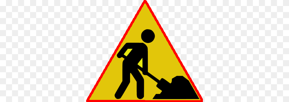 Road Under Construction, Sign, Symbol, Cleaning, Person Png