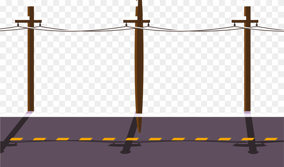 Road Winter Landscape Clipart, Fence, Utility Pole Free Png Download