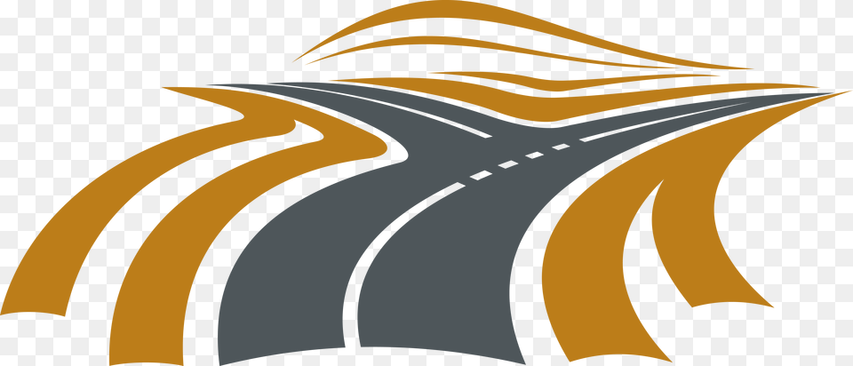 Road With Bus, Logo Free Png