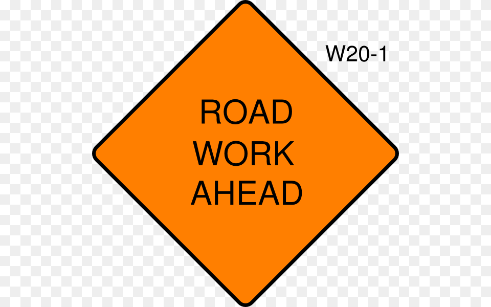 Road Work Ahead Sign Clip Art, Symbol, Road Sign Free Png Download