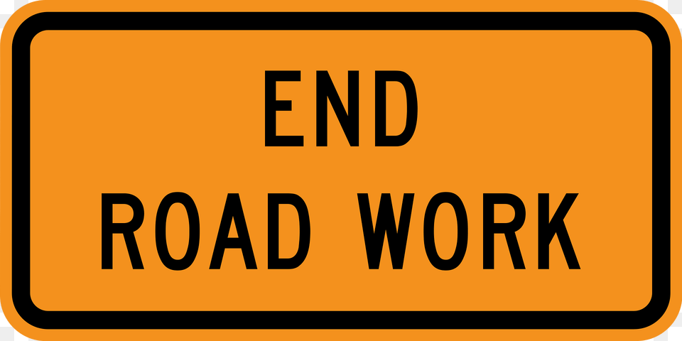 Road Work Ends Clipart, Sign, Symbol, License Plate, Transportation Png