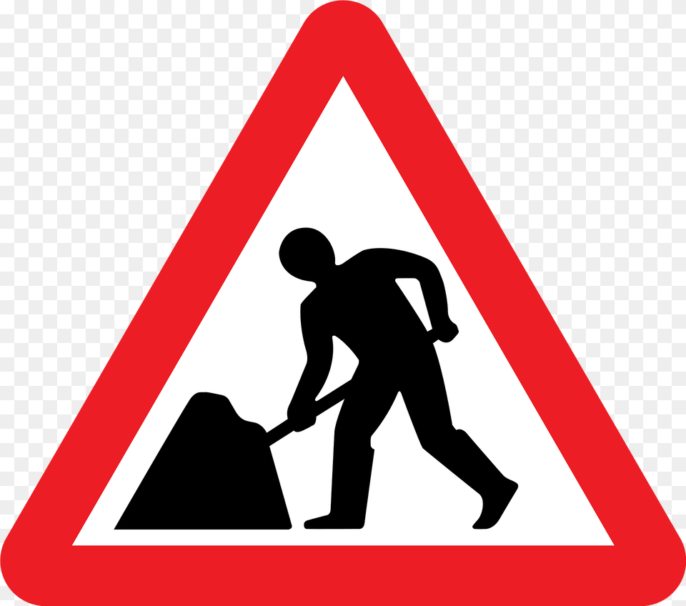 Road Works Clipart, Sign, Symbol, Adult, Male Free Png Download