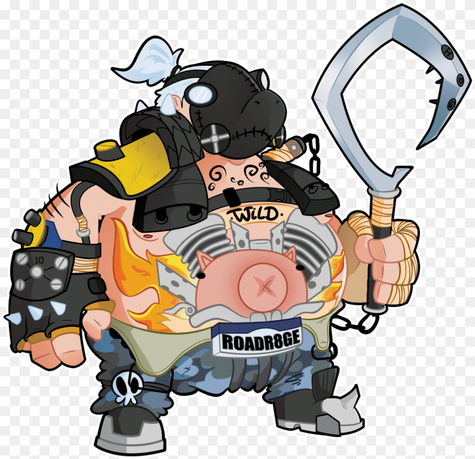 Roadhog Twitch Emote With No Roadhog Discord Emotes, Book, Comics, Publication, Art Free Png Download