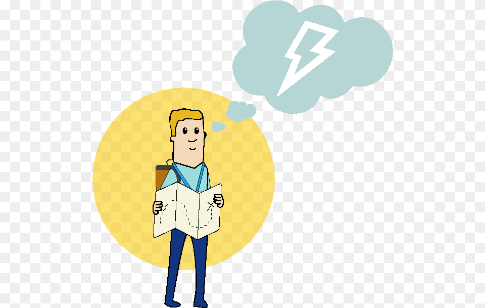 Roadmap Lightning Cartoon, Person, Face, Head Free Png Download