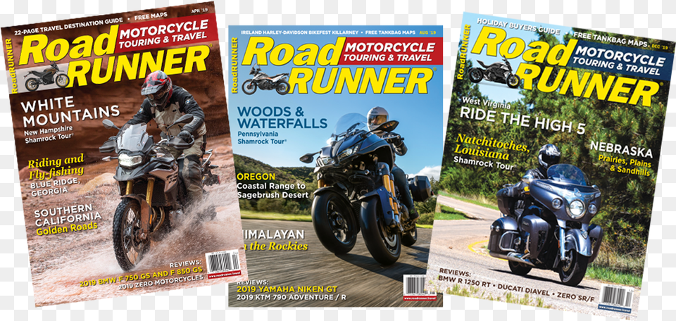 Roadrunner Motorcycle Touring Amp Travel Magazine Motorcycle, Adult, Vehicle, Transportation, Publication Free Transparent Png