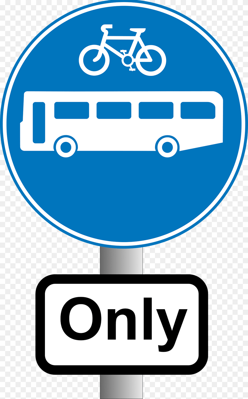Roadsign Buses And Bikes Clipart, Sign, Symbol, Bicycle, Transportation Png Image