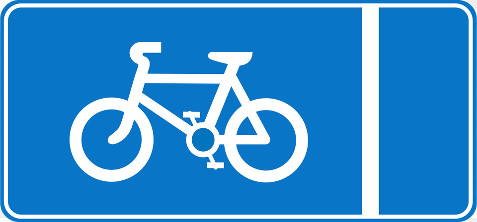 Roadsign Cycle Lane Clipart, Sign, Symbol, Bicycle, Transportation Png
