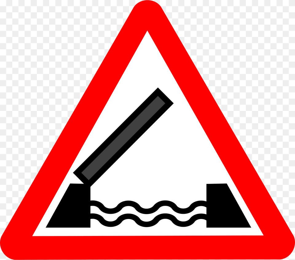 Roadsign Drawbridge Clipart, Sign, Symbol, Road Sign, Triangle Png Image