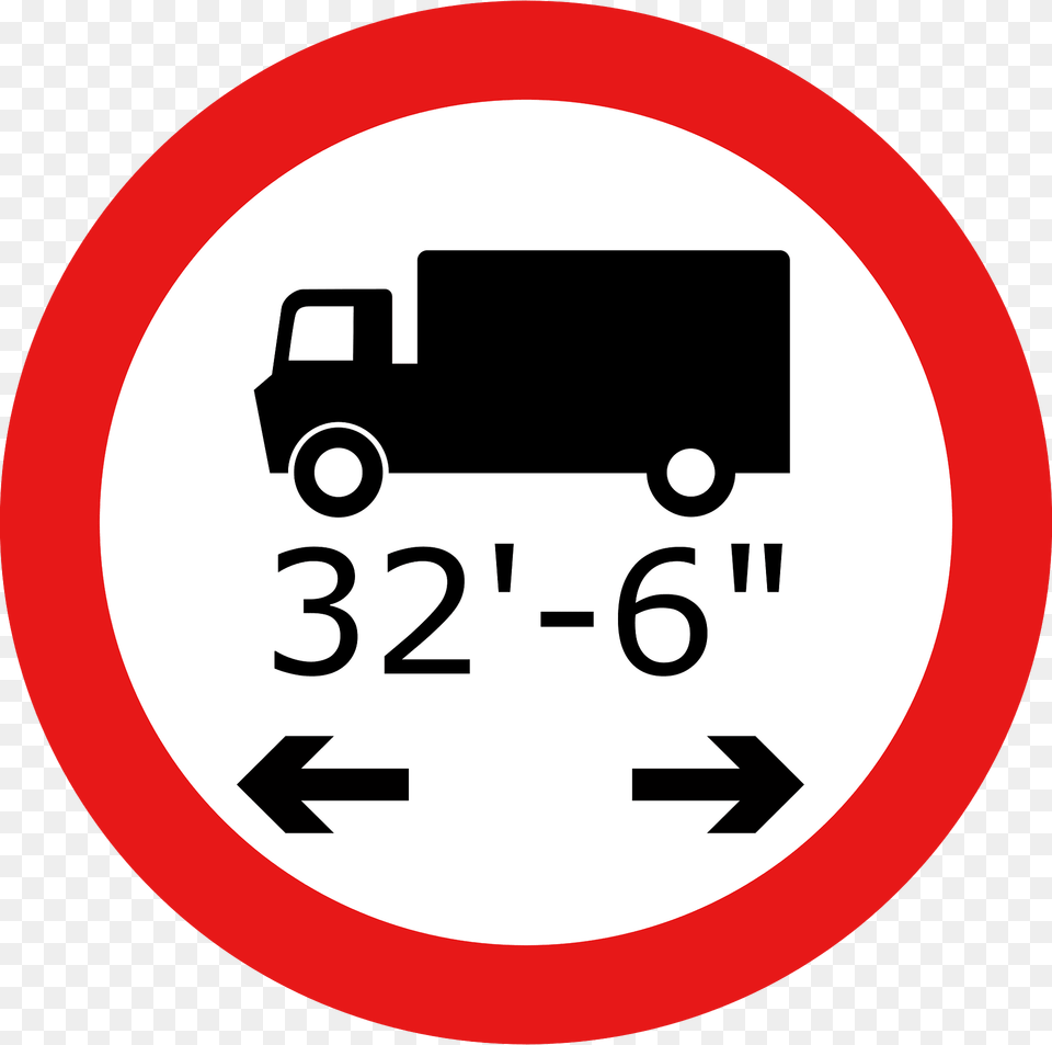 Roadsign Lorry Length Clipart, Sign, Symbol, Road Sign Free Transparent Png