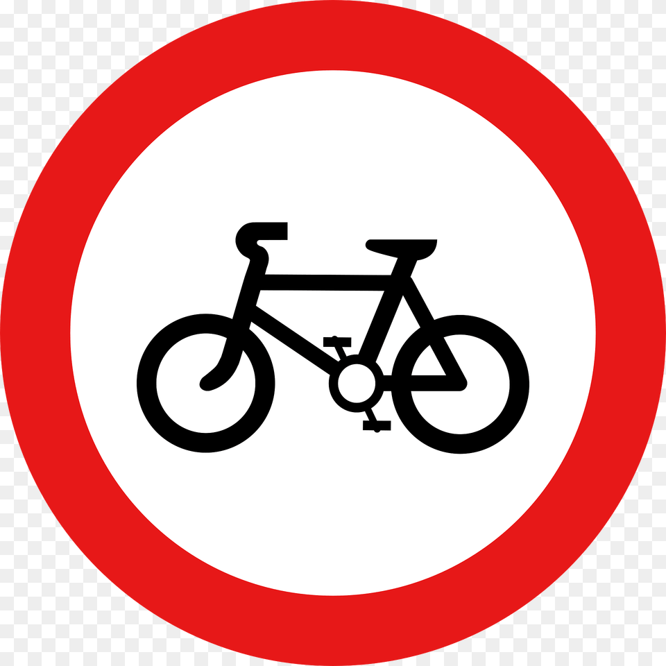 Roadsign No Cycles Clipart, Bicycle, Sign, Symbol, Transportation Png Image