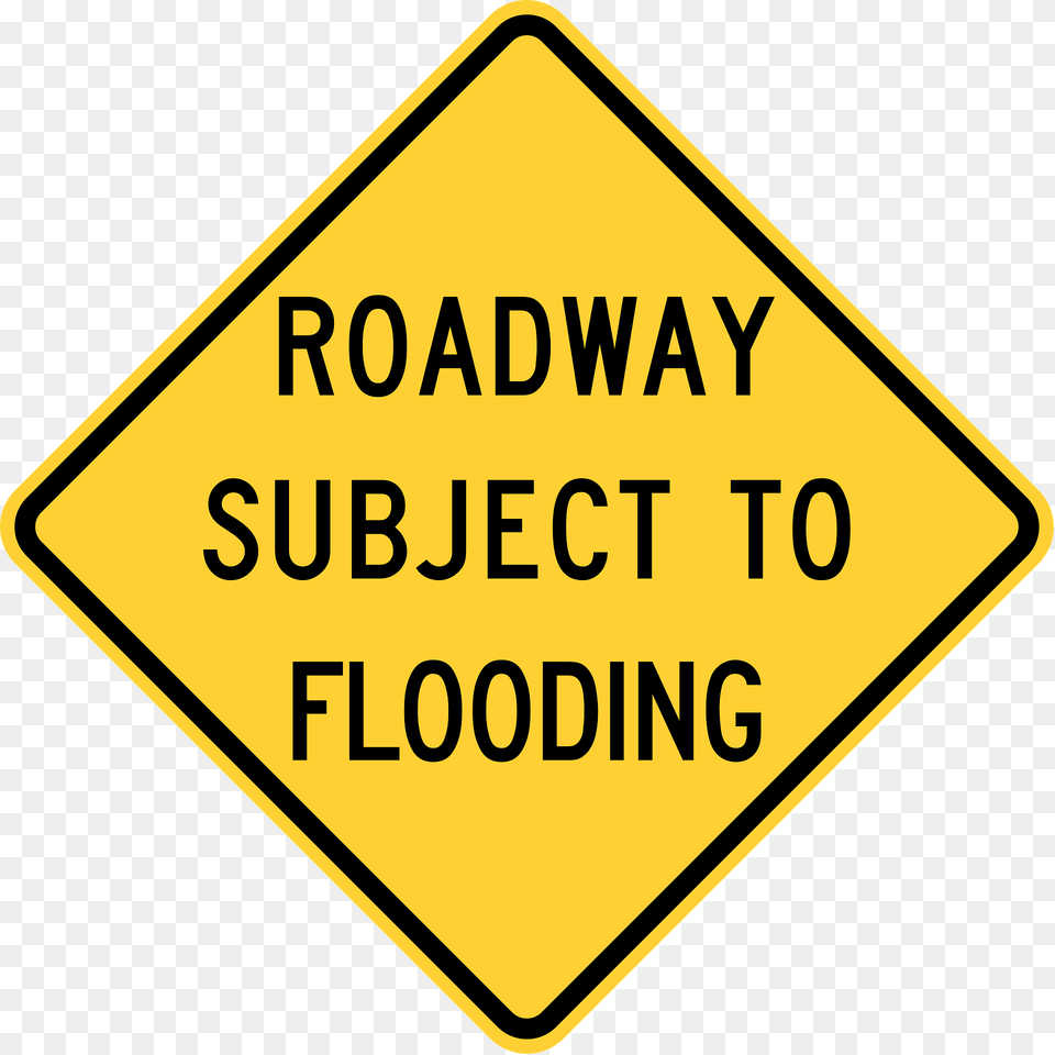 Roadway Subject To Flooding Pennsylvania Clipart, Sign, Symbol, Road Sign Free Transparent Png