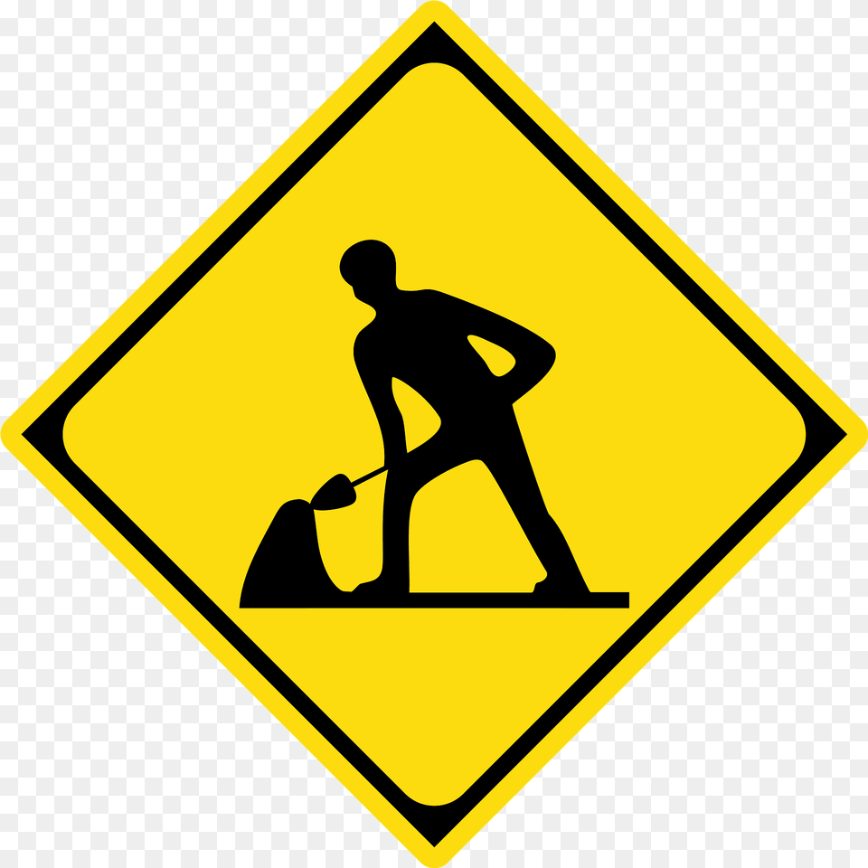 Roadworks Sign In Japan Clipart, Symbol, Adult, Male, Man Png