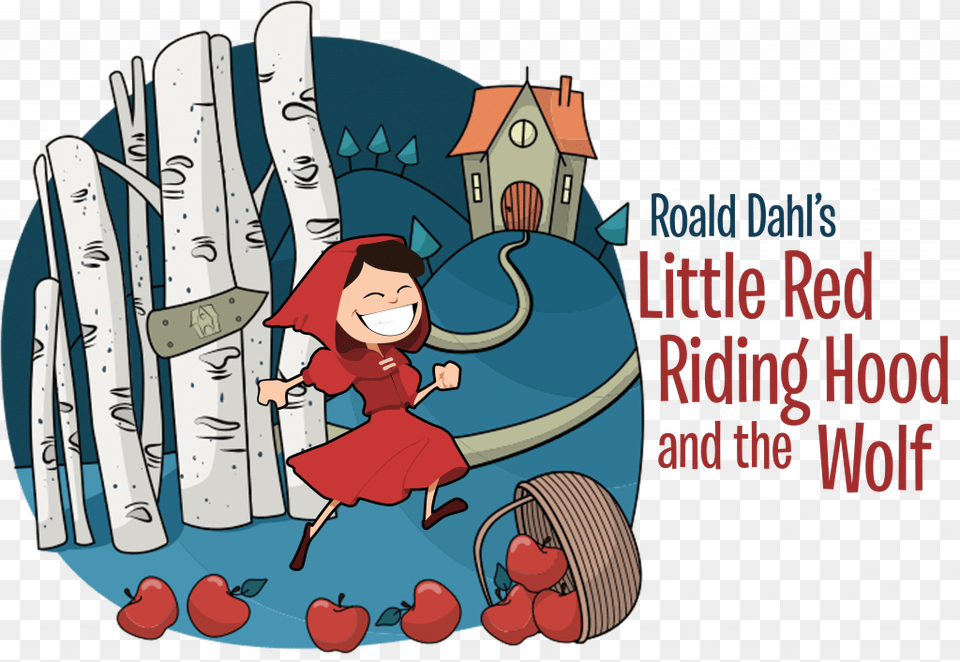 Roald Dahl S Little Red Riding Hood Skipping To Grandmother, Book, Comics, Publication, Baby Free Png