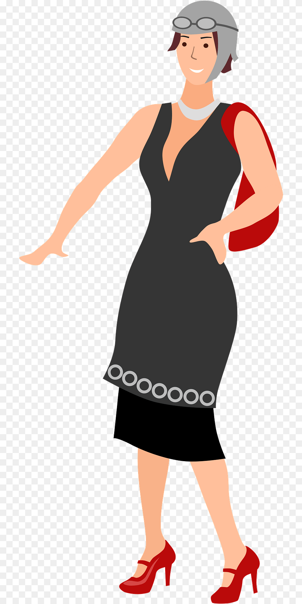 Roaring 20s Woman Clipart, Clothing, Dress, Adult, Shoe Free Transparent Png