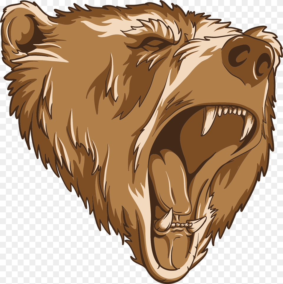 Roaring Bear Mascot Clip Arts Bear Head, Person, Teeth, Body Part, Mouth Free Png Download