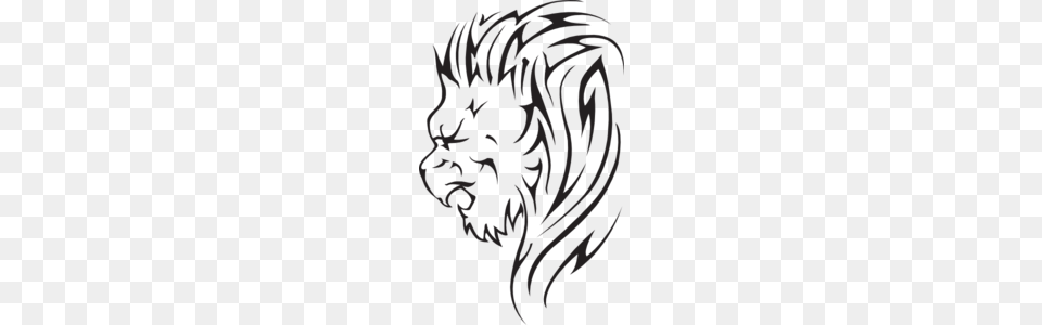 Roaring Lion Clip Art Black And White Excellent Lion Head Black, Accessories, Person, Ornament, Dragon Png Image