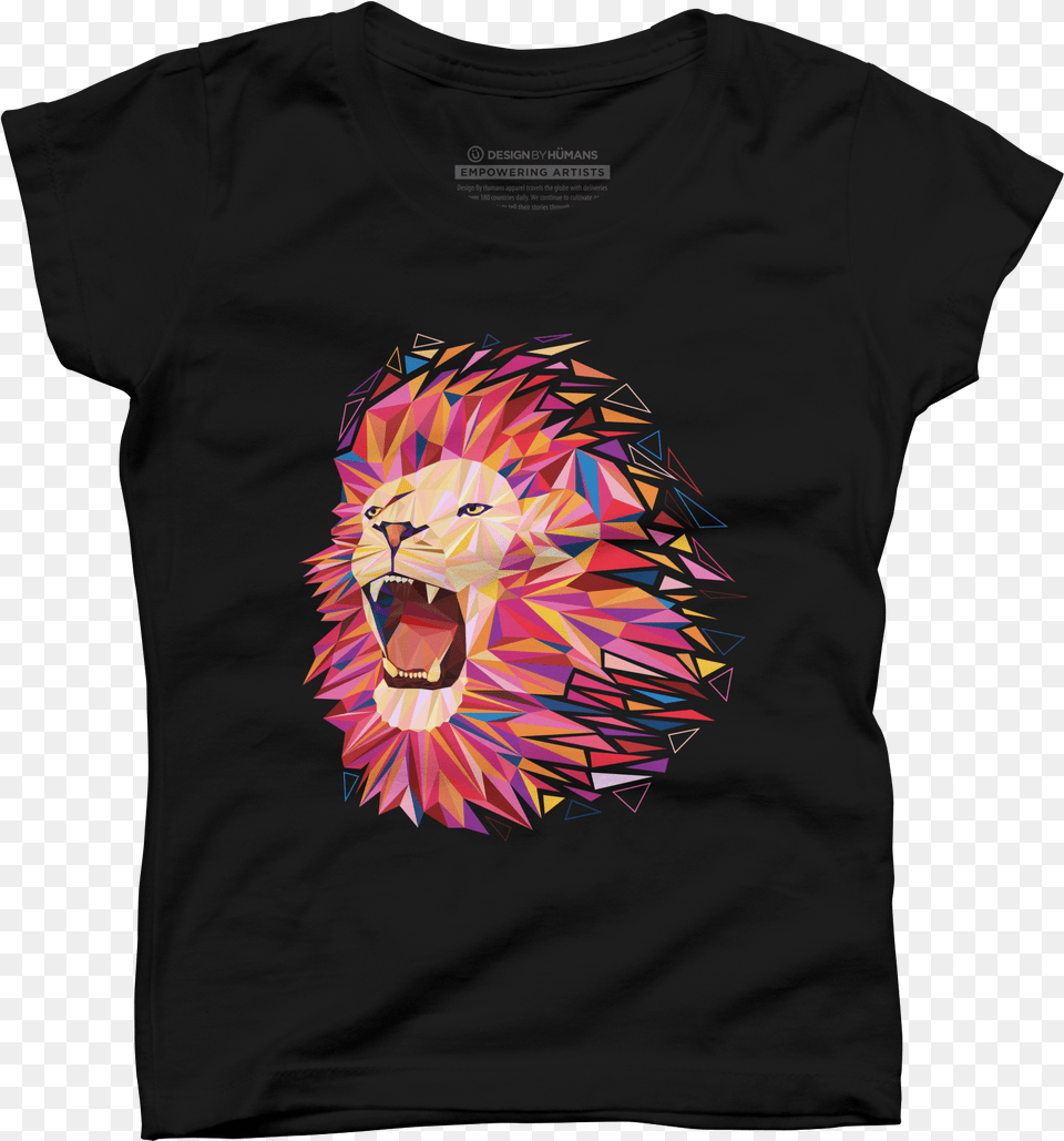 Roaring Lion Girls T Shirt Graphic Design, Clothing, T-shirt Png Image