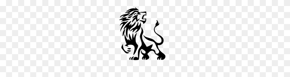 Roaring Lion Logo, Gray Free Png