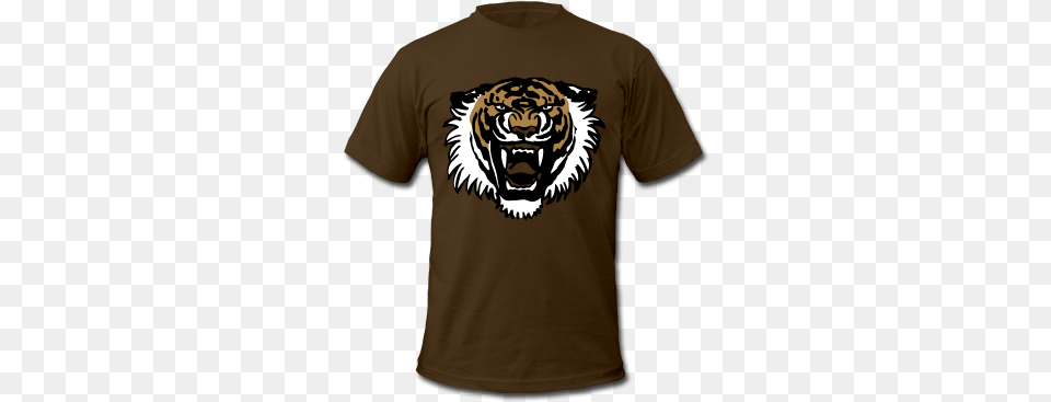 Roaring Tiger By Cherful Madness Suitable For Plot T Shirt, Clothing, T-shirt, Animal, Mammal Free Transparent Png