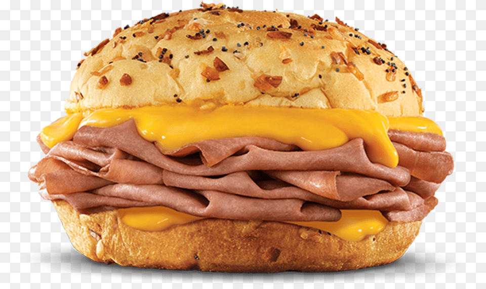 Roast Beef And Cheddar On An Onion Roll, Burger, Food Free Transparent Png