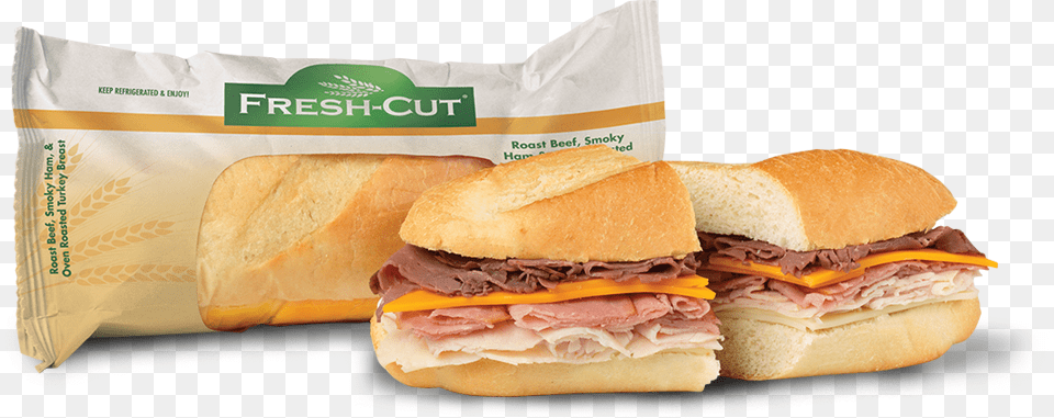 Roast Beef Smoky Ham Amp Oven Roasted Turkey Breast Fresh Cut Subs, Burger, Food, Lunch, Meal Free Png