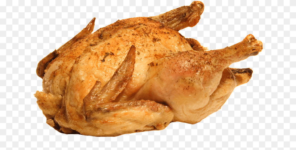 Roast Chicken Cooked Chicken White Background, Food Free Png