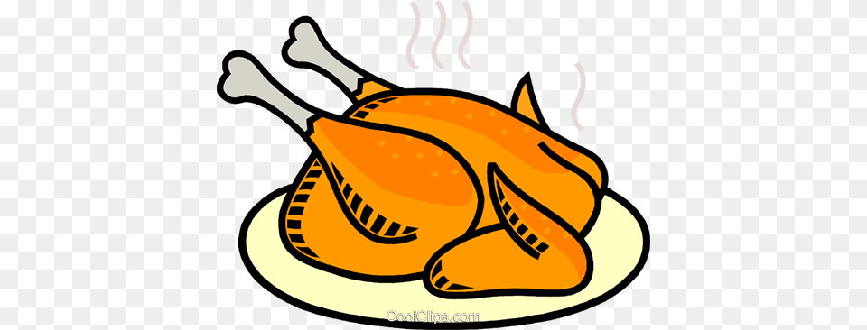 Roast Chicken Royalty Vector Clip Art Illustration, Dinner, Food, Meal, Turkey Dinner Free Png
