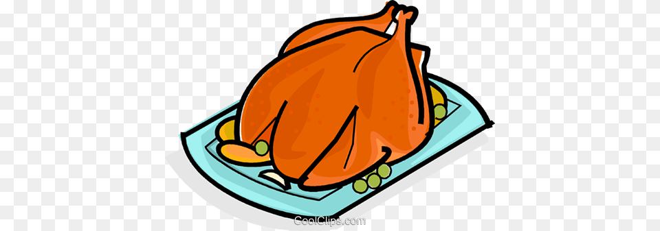 Roast Chicken Royalty Vector Clip Art Illustration, Dinner, Food, Meal, Turkey Dinner Free Png