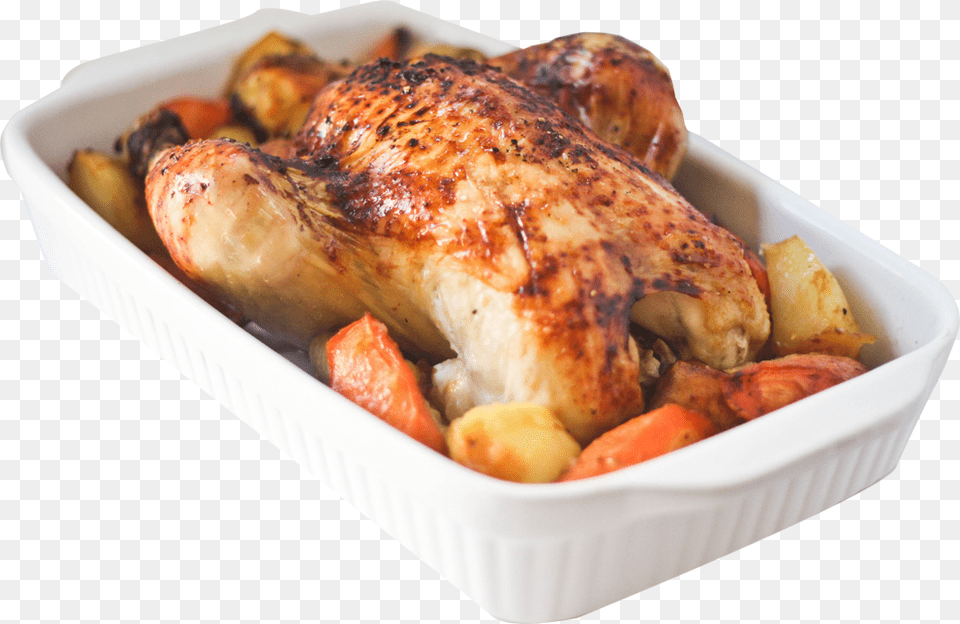 Roast Chicken Transparent, Food, Meal, Meat, Pork Png Image