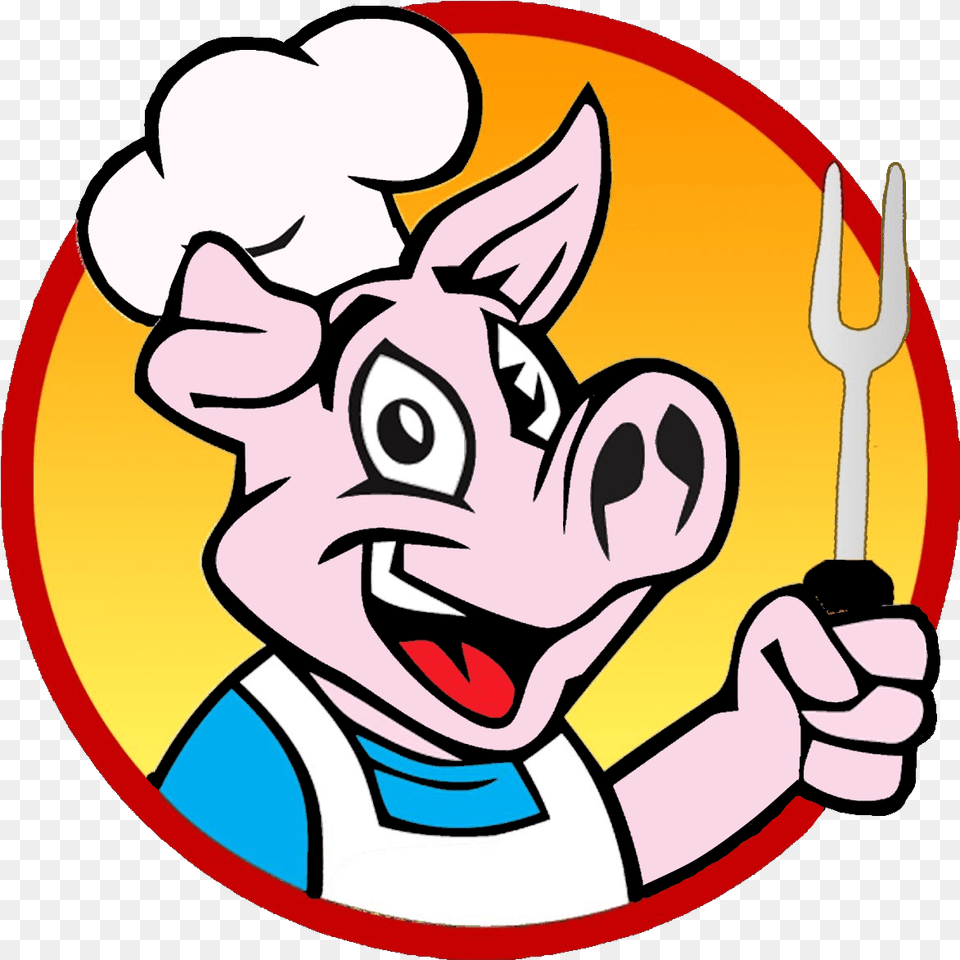 Roast Hand Pig Bbq Logo, Cutlery, Fork, Baby, Person Png