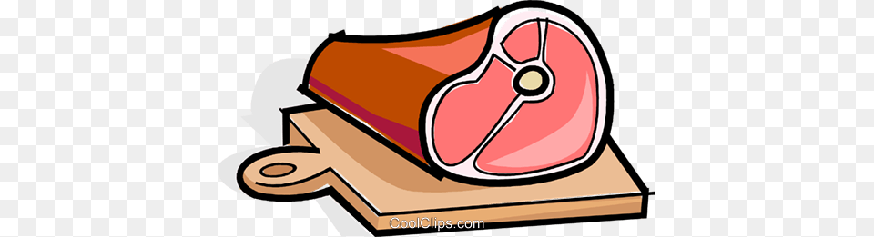Roast On A Cutting Board Royalty Free Vector Clip Art Illustration, Food, Pork, Ham, Meat Png