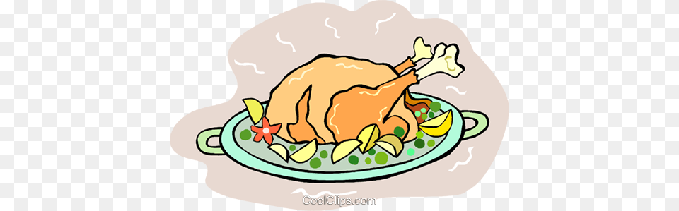 Roast Turkey Dinner Royalty Vector Clip Art Illustration, Food, Meal, Turkey Dinner, Dish Free Png Download