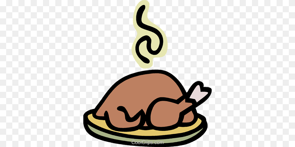 Roast Turkey Royalty Free Vector Clip Art Illustration, Food, Meal, Dinner, Smoke Pipe Png
