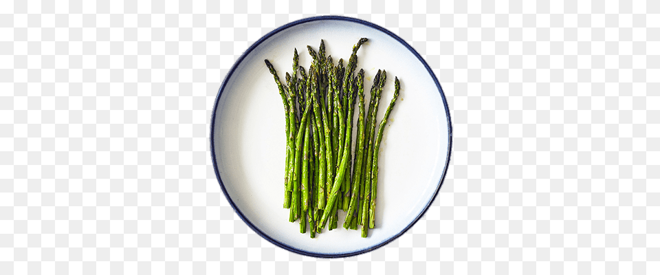 Roasted Asparagus On Plate, Food, Plant, Produce, Vegetable Free Transparent Png
