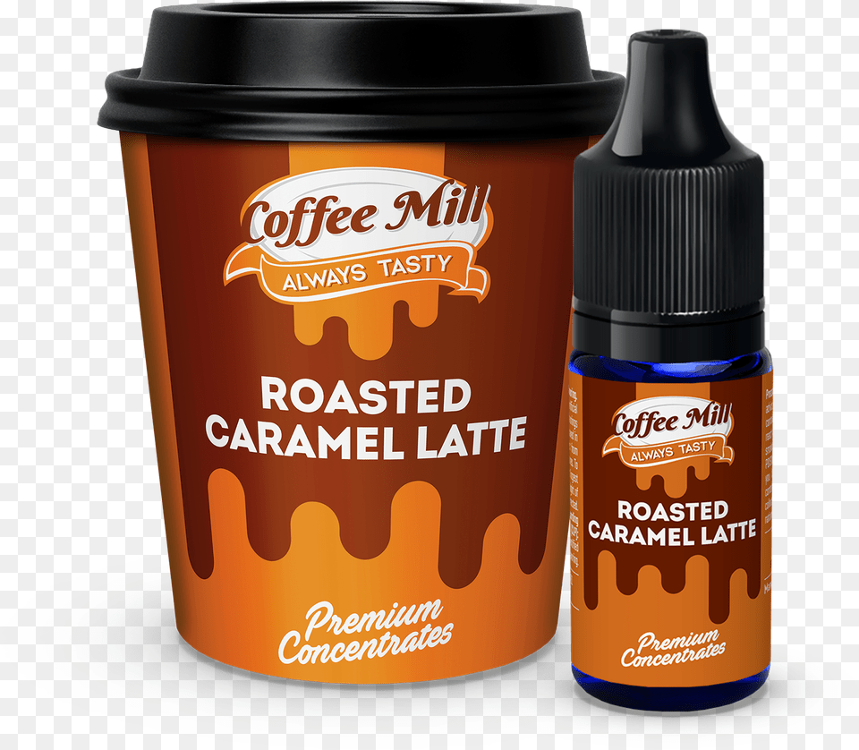 Roasted Caramel Latte Aroma 10ml Coffee Mill Blackcurrant Cheesecake, Bottle, Can, Tin, Cosmetics Png Image