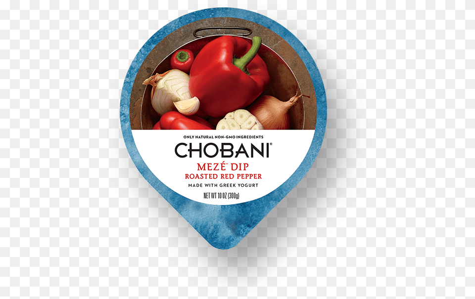 Roasted Red Pepper Chobani Greek Yogurt Dip, Advertisement, Food, Produce, Poster Png Image