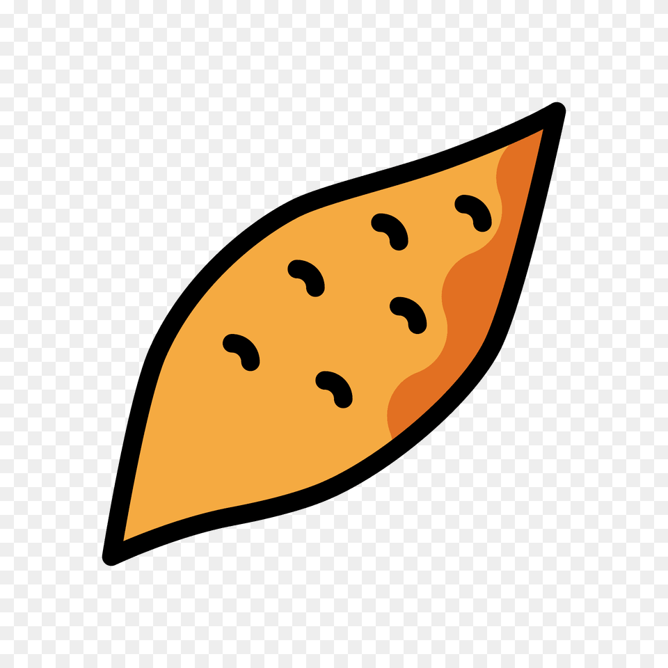 Roasted Sweet Potato Emoji Clipart, Leaf, Plant, Food, Produce Free Png