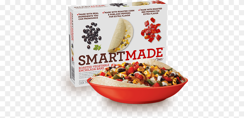 Roasted Vegetable Enchilada Bake Smartmade White Wine Chicken Amp Couscous 9 Oz, Food, Taco Free Png