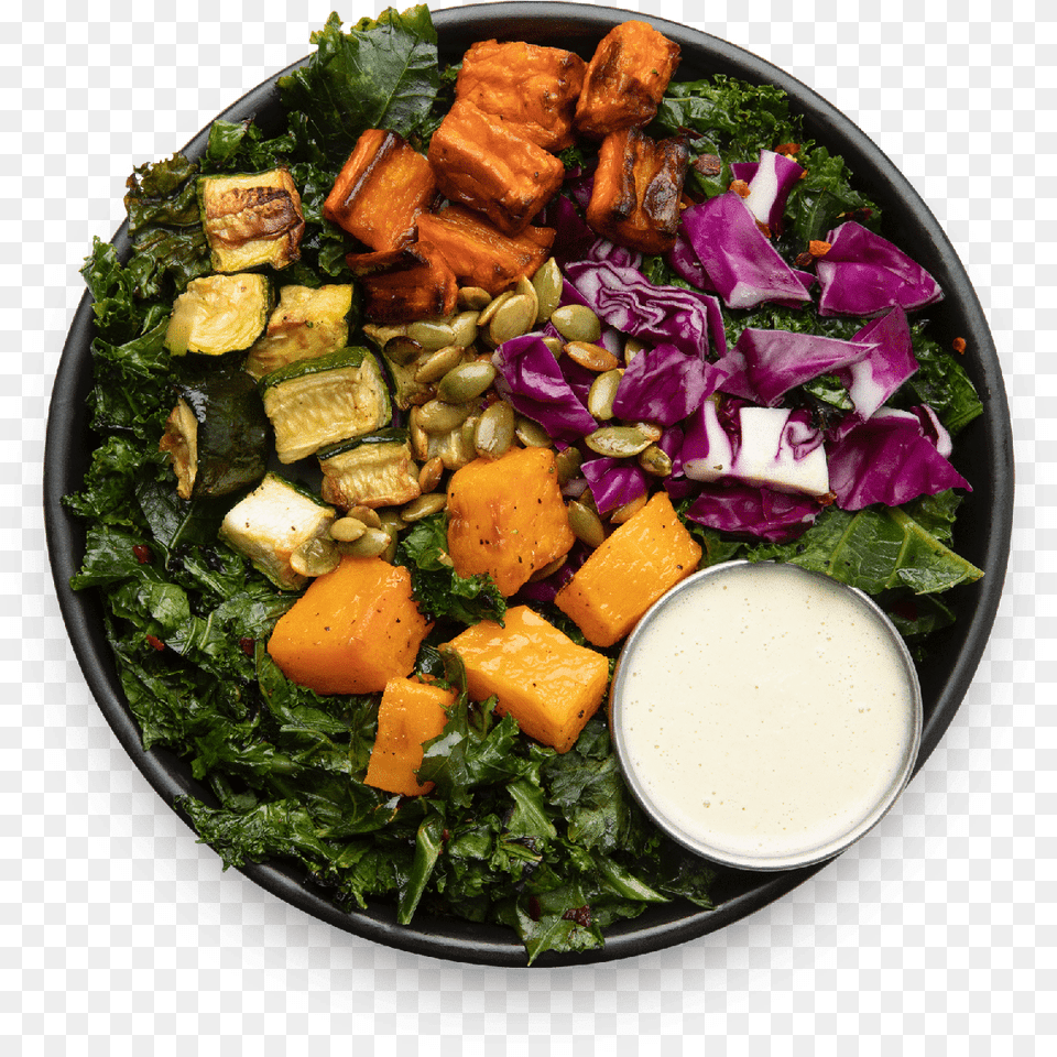 Roasted Veggies With Cucumber Tahini Fattoush, Dish, Food, Food Presentation, Lunch Free Transparent Png