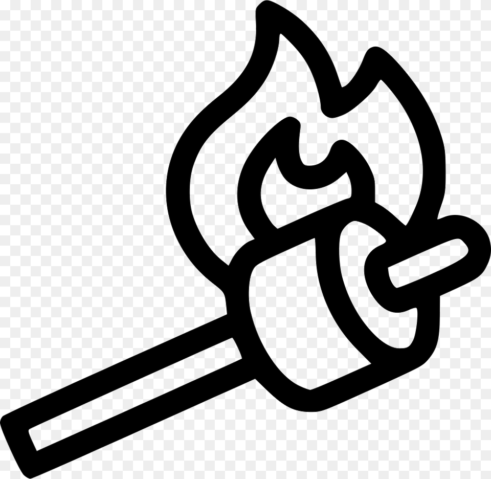 Roasting Marshmallows Icon Free Download, Stencil, Device, Grass, Lawn Png Image