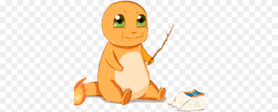 Roasting Marshmellows With Hos Tail Pokemon Charmander Gif, Baby, Person Free Png