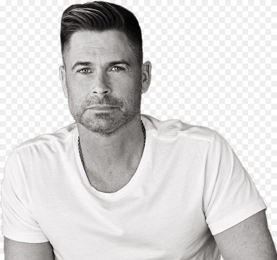 Rob Lowe Black And White Rob Lowe, T-shirt, Portrait, Photography, Person Png