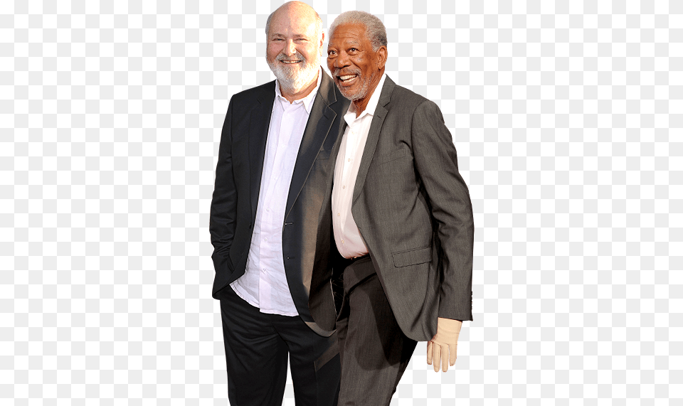 Rob Reiner And Morgan Freeman On Mortality Sci Fi Tuxedo, Jacket, Blazer, Clothing, Coat Png