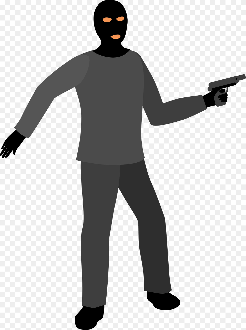 Robber Clipart, Weapon, Firearm, Gun, Handgun Free Transparent Png