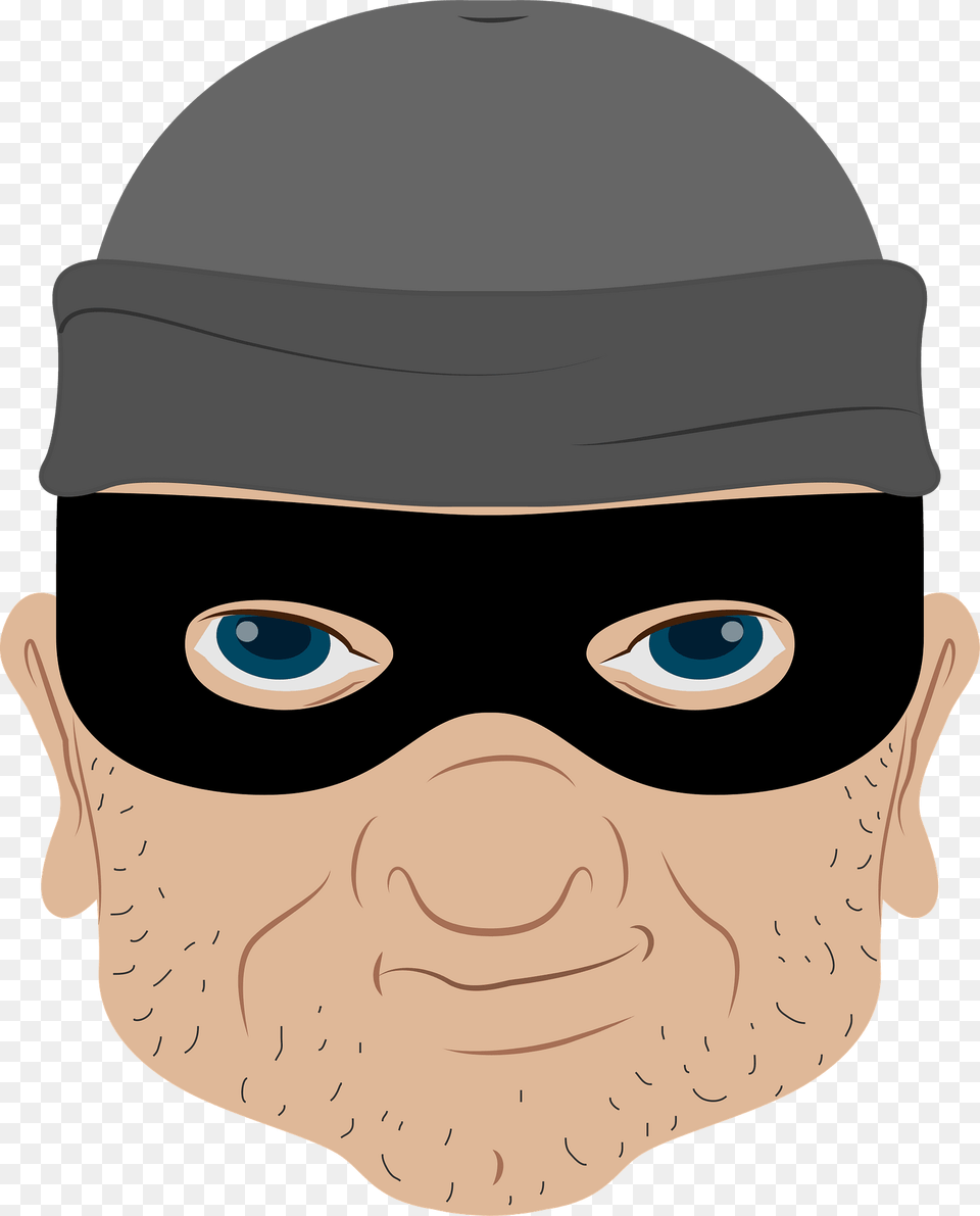 Robber Face Clipart, Cap, Clothing, Hat, Baby Free Transparent Png