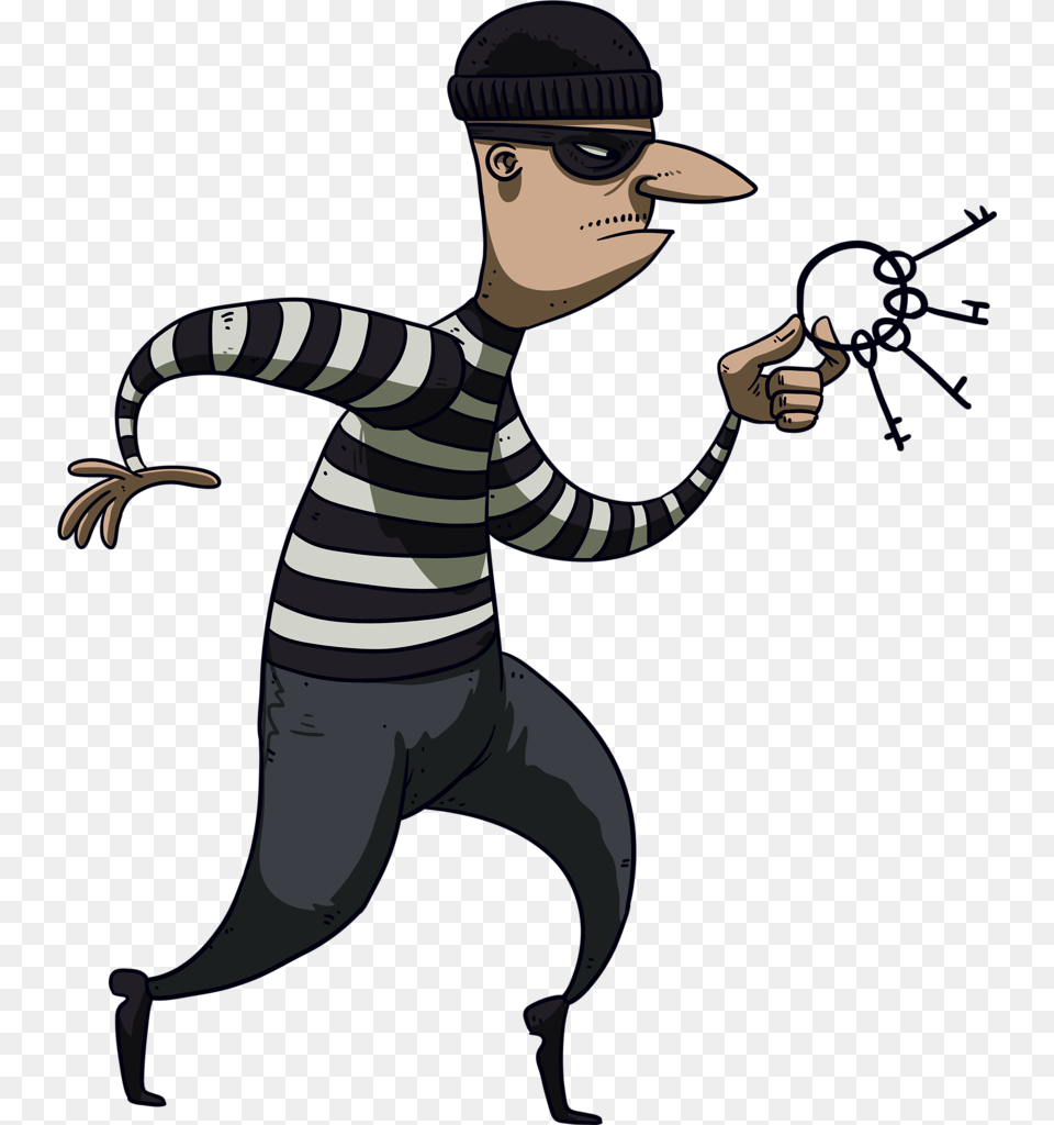Robber In Mask With Skeleton Keys, Person, Body Part, Finger, Hand Free Transparent Png