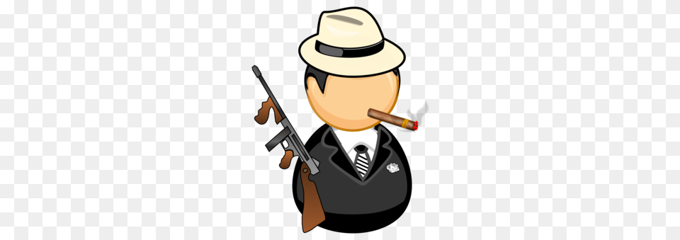 Robbery Theft Computer Icons Crime Gangster, Clothing, Firearm, Hat, Weapon Png Image