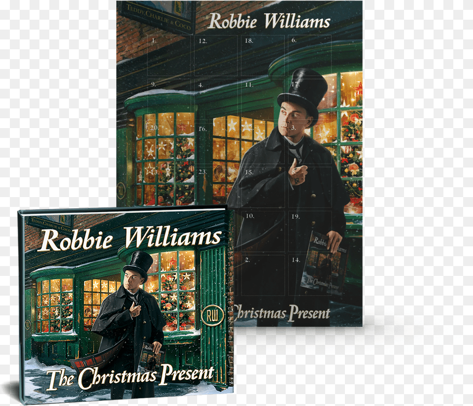Robbie Williams Christmas T Shirt, Book, Publication, Adult, Person Png Image