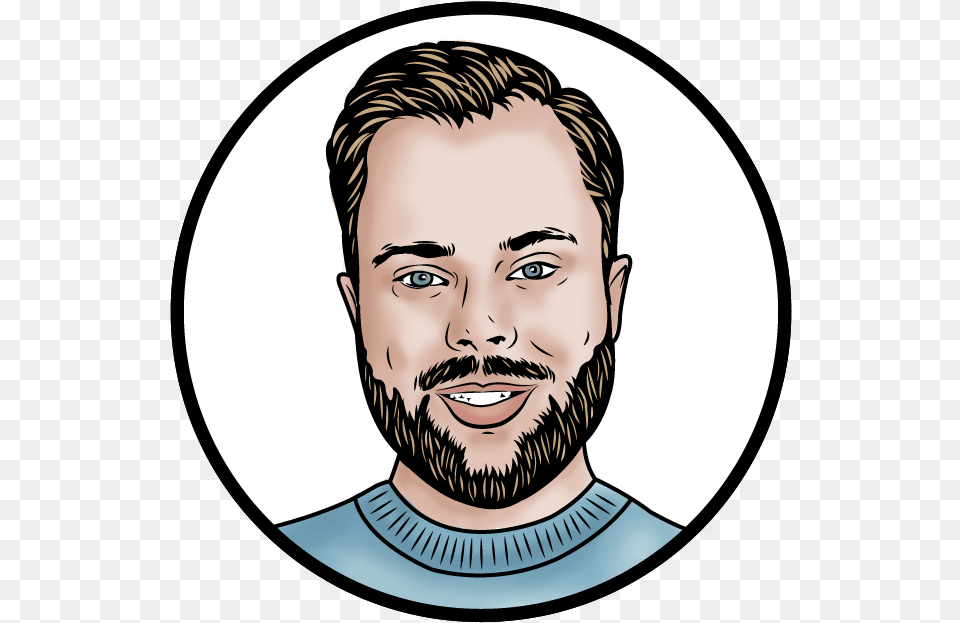 Robby Larkin Illustration, Beard, Face, Head, Person Free Transparent Png